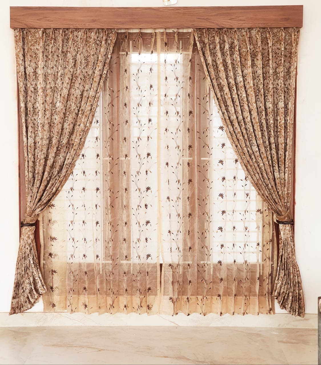 Elegant Tailored Living Room Curtains