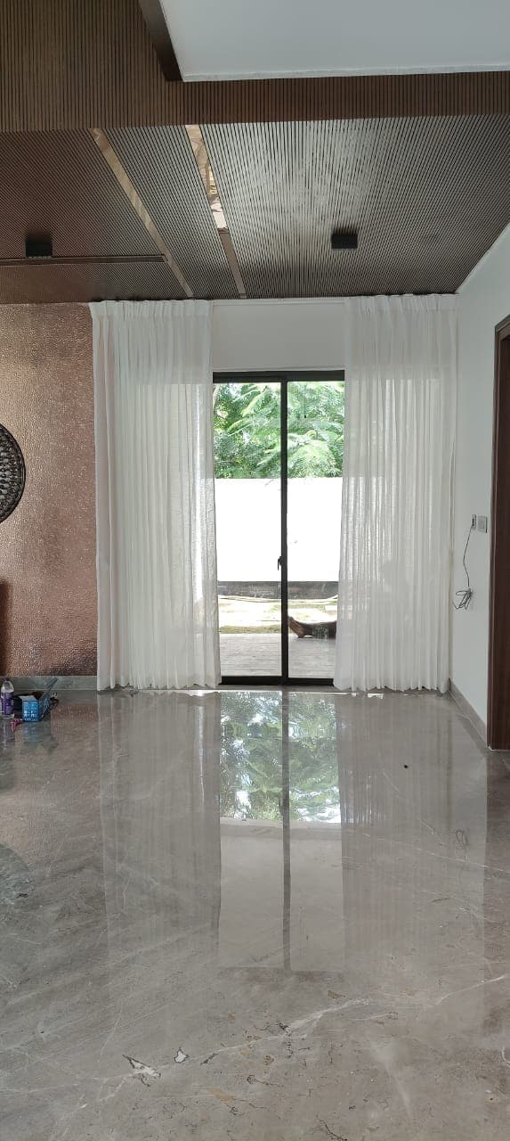 Grand Dining Room Pinch Pleats