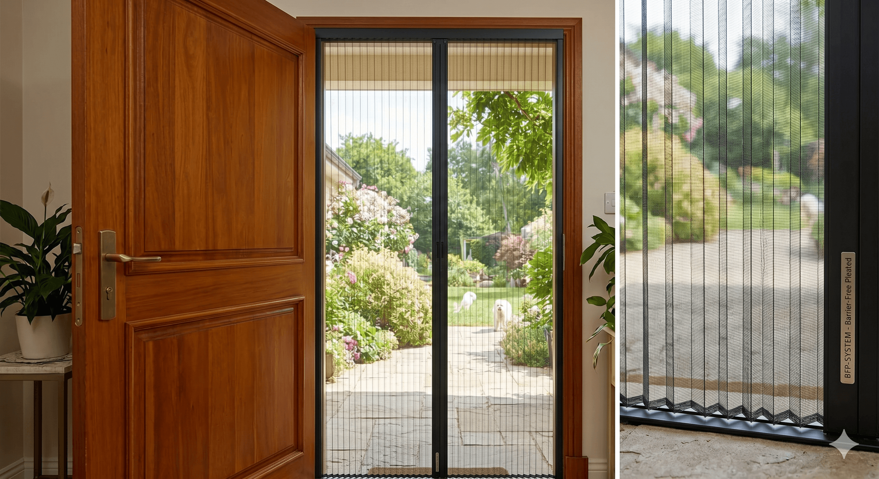Barrier Free Pleated Door Nets